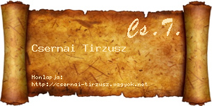Csernai Tirzusz névjegykártya